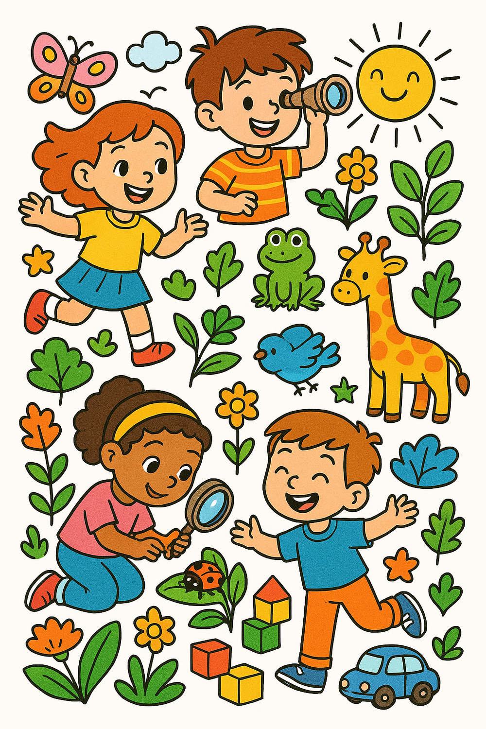 Vibrant and fun coloring pages designed for kids