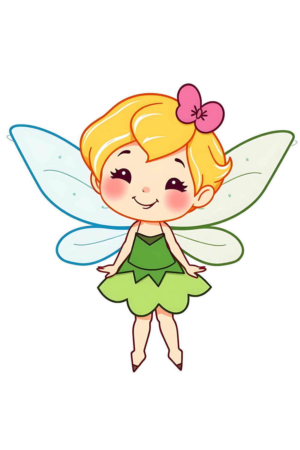 Cute fairies outline clipart featuring colorful designs for kids