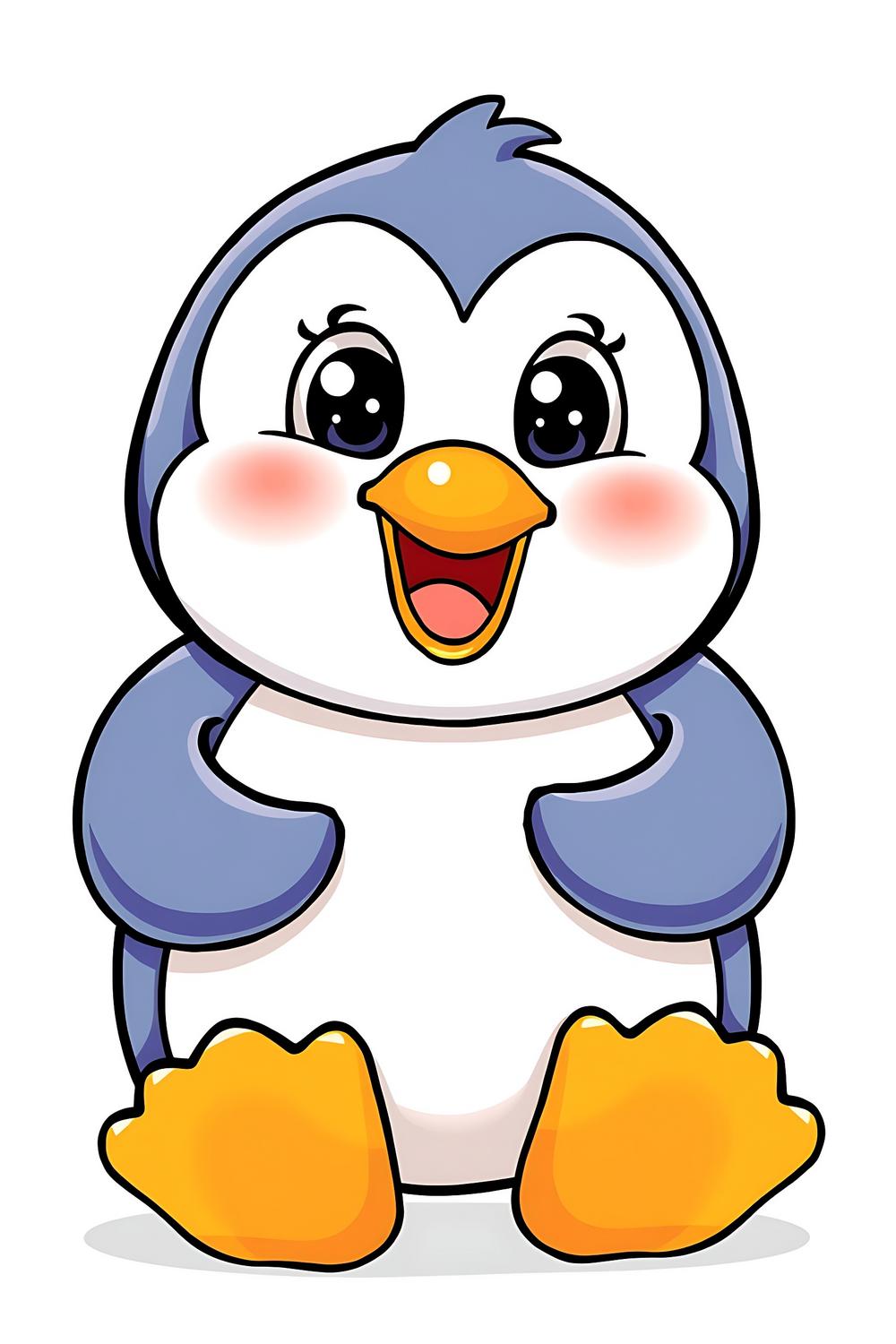 Cute Penguin Coloring Book Cover with adorable illustrations for kids