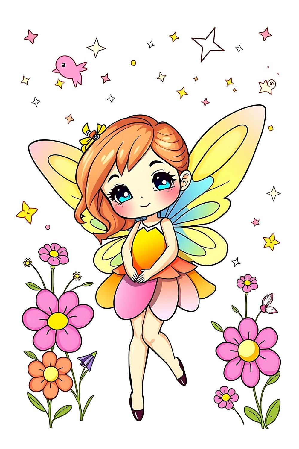 Enchanting fairy girl coloring pages featuring whimsical designs for KDP.