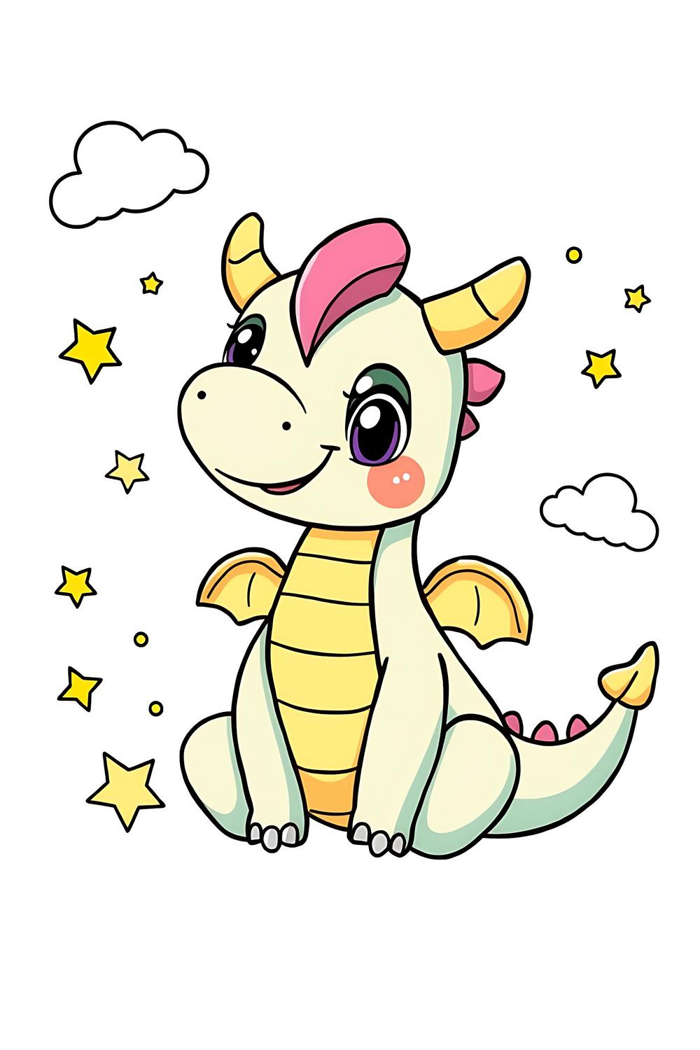Engaging coloring book featuring a friendly dragon for kids