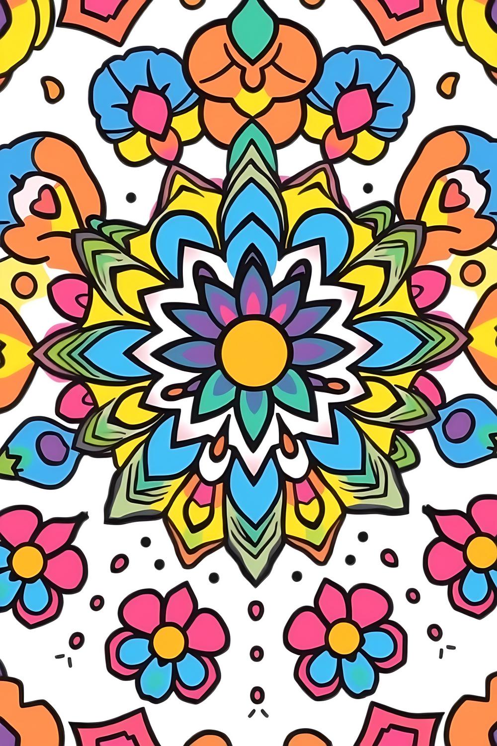 Colorful mandala designs for kids to color and enjoy