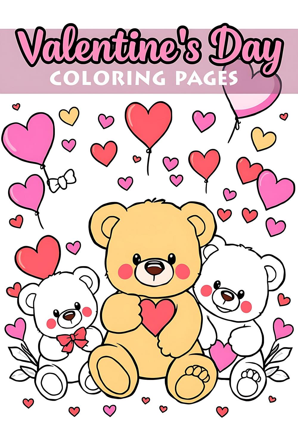 Valentine's Day Coloring Pages featuring cute designs for kids