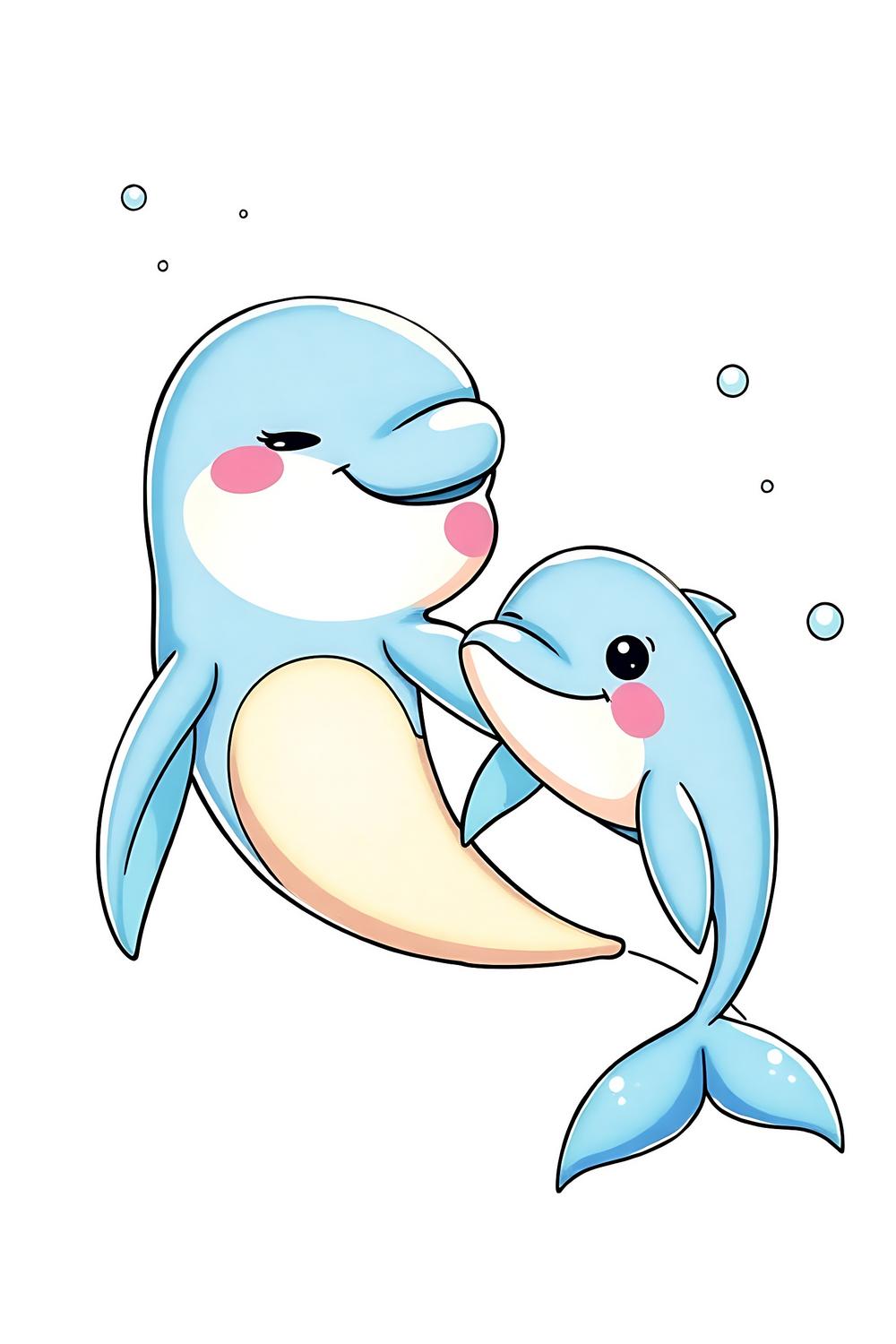 Colorful mermaid and dolphin coloring page for kids.